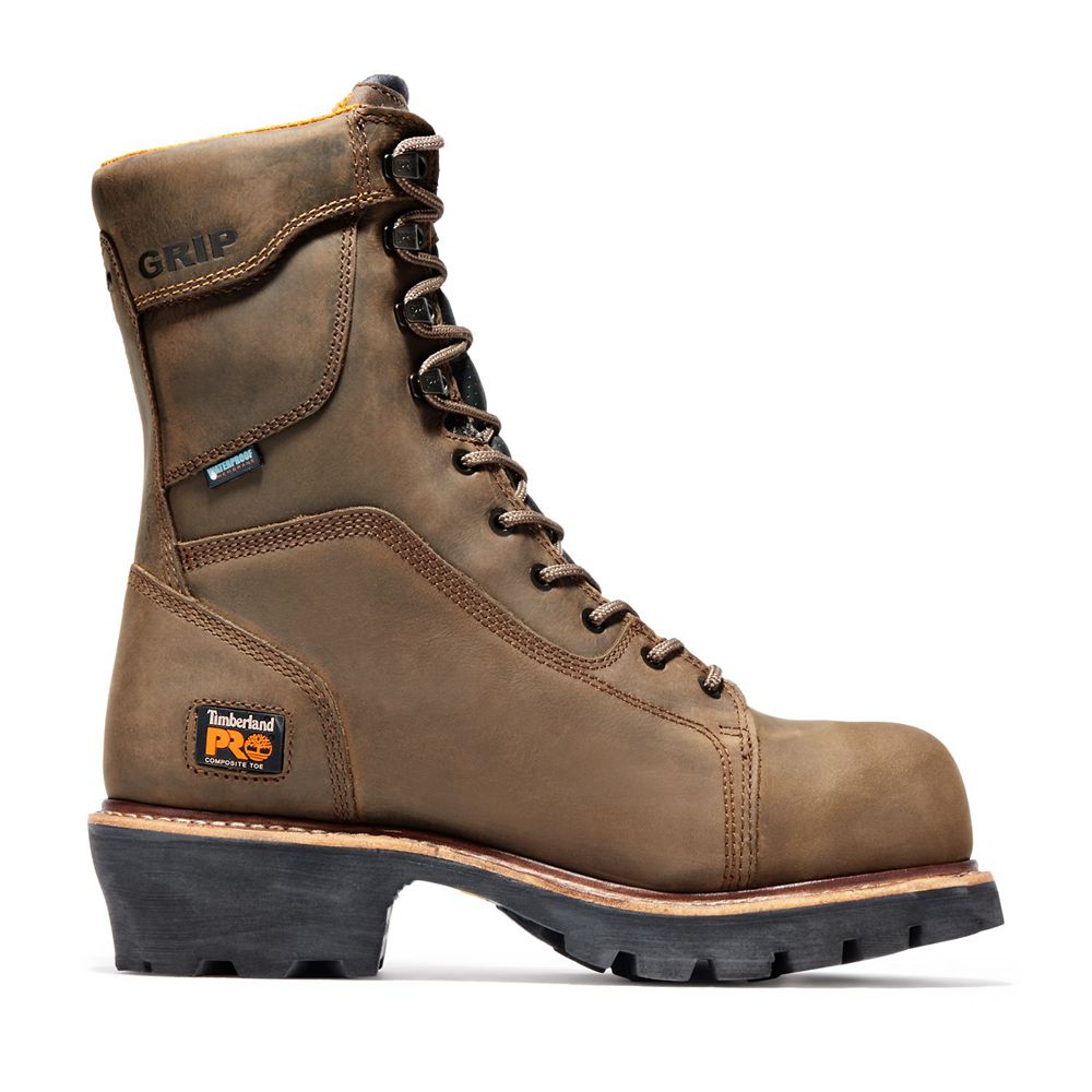 Botas Pro Timberland Hombre Pro Rip Saw 9" Comp Toe Logger Marrones - Chile VAS-387615